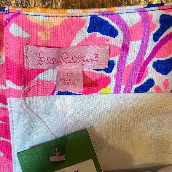 Lilly Pulitzer Marigold Skort Brilliant Blue Catch and Release size 12 NWT - Picture 7 of 10